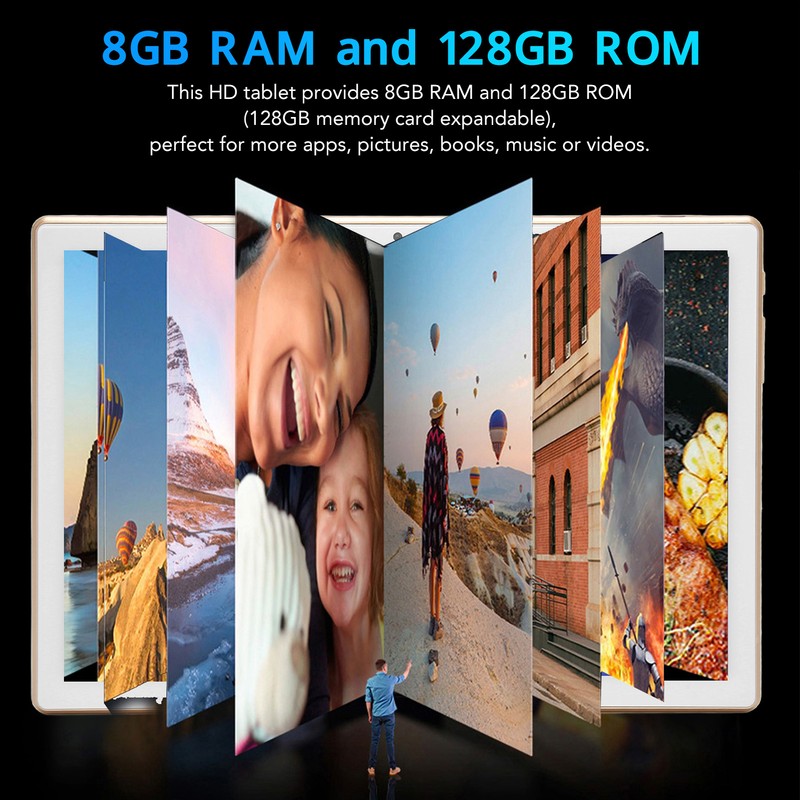 10.1 Inch Tablet 128GB ROM 8GB RAM 5G WiFi 1920x1200