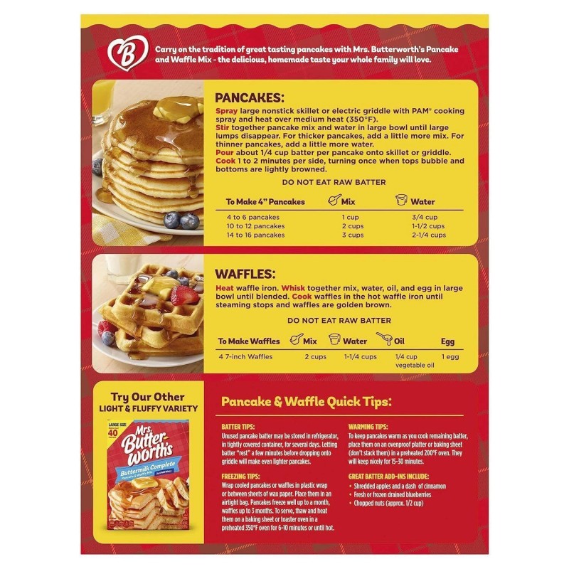 Mrs. Butterworth Pancake and Waffle Mix, 32 Ounce