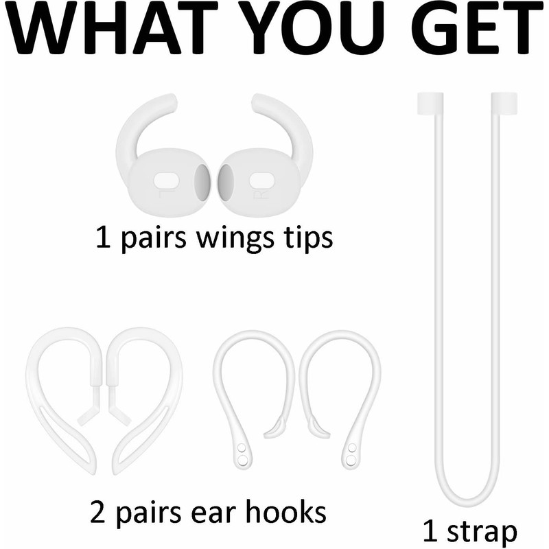 A-Focus Anti-Slip Set for AirPods Pro 2nd Silicone Adjustable Ear