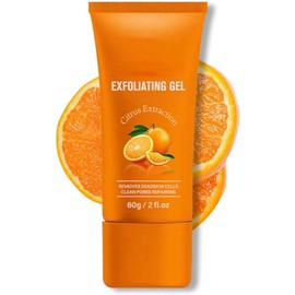 Gel exfoliante facial, Gel exfoliante de enzimas purificadoras naranjas, Exfoliador facial hidratante de limpieza profunda naranja, hidratante, limpieza, 60G / 2FL. OZ (1pc)