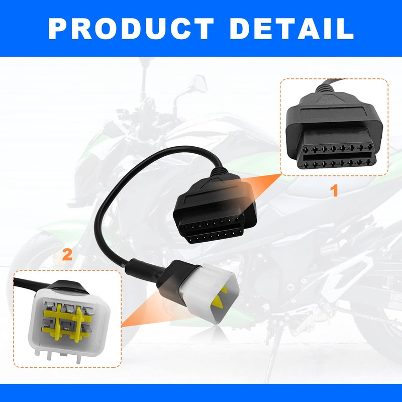 NOTISH - Adaptador de diagnóstico OBD OBD2 de 6 pines
