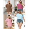 4X Womens Tops Plus Size Fashion Hollow Out Shirts Cute