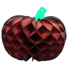 3-Pack 10 Inch Honeycomb Tissue Paper Pumpkin Decoration (Maroon)
