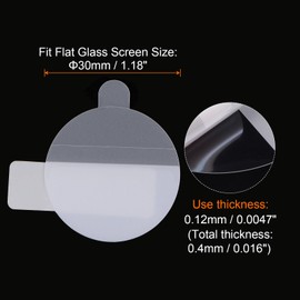 sourcing map 3pcs Watch Glass Screen Protectors 30mm HD High Definition Anti-Scratch Waterproof Ultra-Thin TPU Universal Smartwatch Screen Protective Film with Cloth Sticker Scraping Card