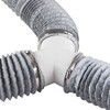 97mm Y Piece Connector 3 Way Round Pipe Connector Plastic