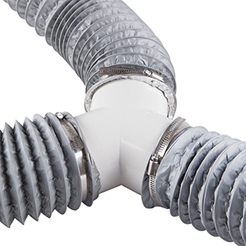 97mm Y Piece Connector 3 Way Round Pipe Connector Plastic