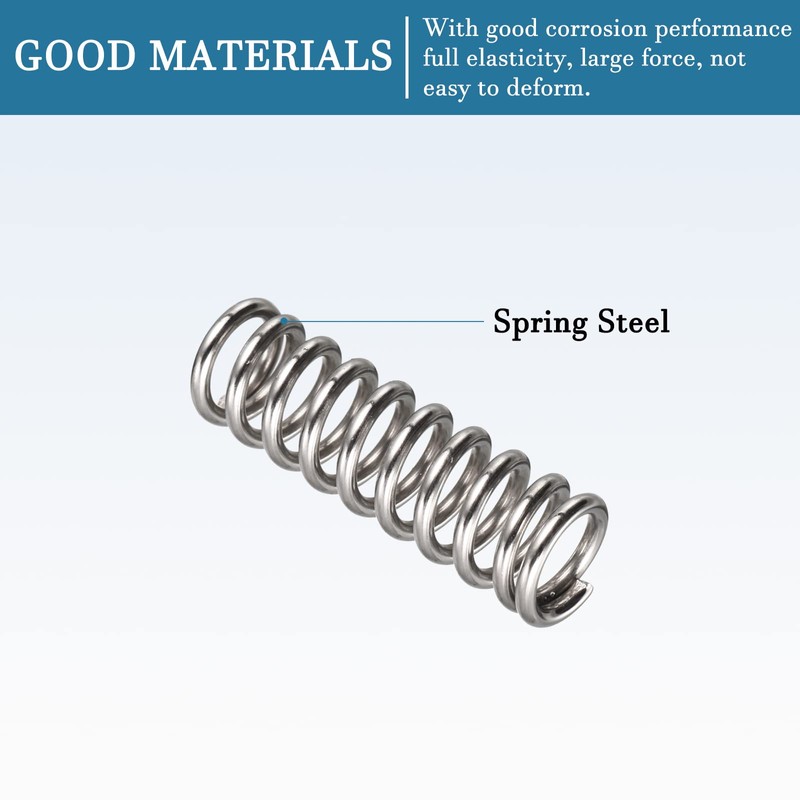 QUARKZMAN Small Compression Spring x 7 Pieces Spring Steel Tension