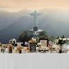 5x3ft Christ The Redeemer in Rio de Janeiro Brazil Backdrop