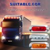 ALFU 30PCS 12-24V 4 LED Side Marker Indicator Lights Side