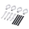 Motorcycle Headlight Mounting Bracket 39 to 41mm Bright Silver Surface