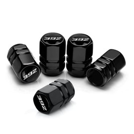 5PCS Tire Valve Stem Caps for Dodge Challenger Durango SRT 392 Accessories, Aluminum Tire Valve Cap Set, Corrosion Resistant,Dust Proof Leak-Proof Air Cover (White,392)