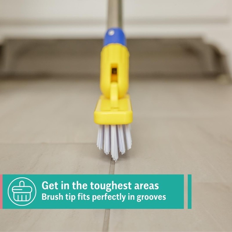 CHOMP! Grout Cleaner Bundle, Includes Long Handle Stand Up Brush,