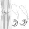 Magnetic Curtain Tiebacks, 2 Pcs Moon Star Shape Curtain Holdbacks