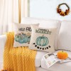 Set of 4 Fall Pillow Covers 16x16 Inch Thanksgiving Throw