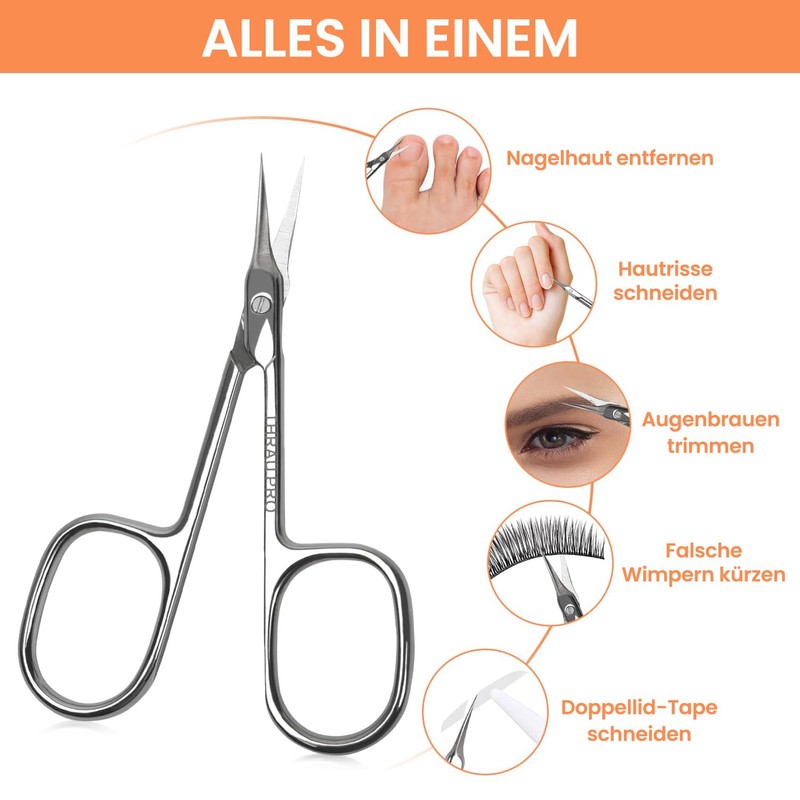 THRAU Ultra Precise Cuticle Scissors - Ideal for Cuticle Care,