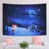 Christmas Tapestry Polyester Fiber Xmas Tree Santa Claus Pattern Hanging