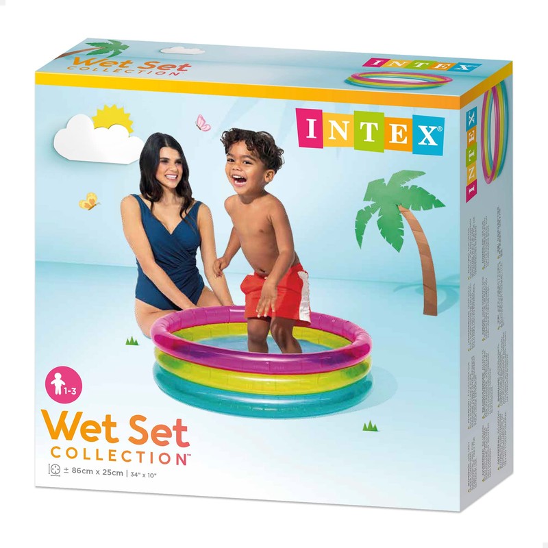 INTEX 57104 Rainbow Baby Pool, 33.9 x 9.8 inches (86
