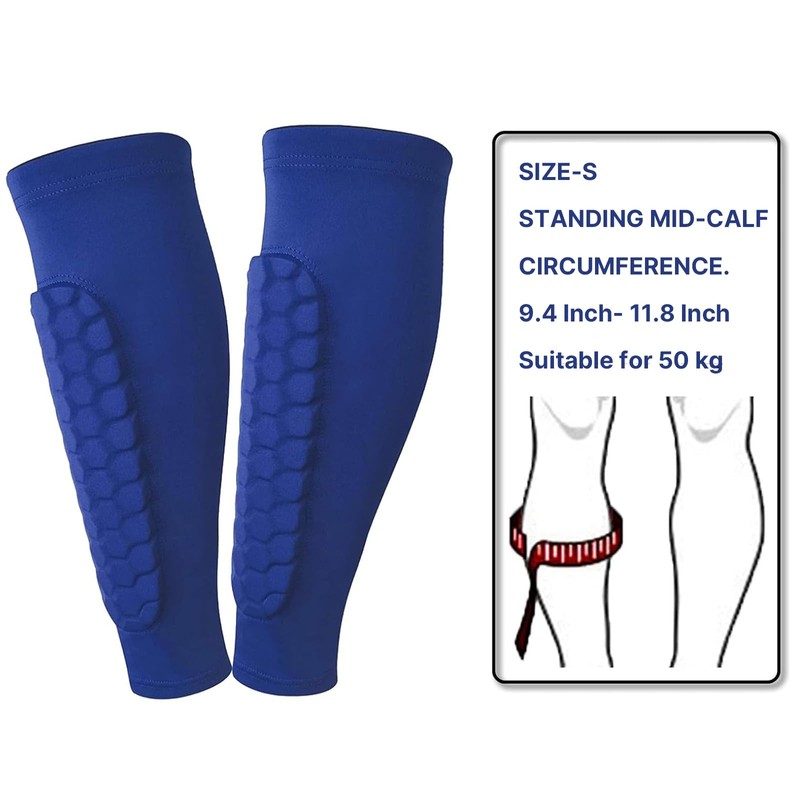 Shin Defender Shin Guards Kids, Slip On Honeycomb Pads with