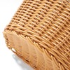 Woven Plastic Bicycle Basket with 2 Adjustable Leather Straps, Handwoven
