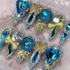 [Premium] Emerald Crush Handmade Nail Tips - Coffin Egg /