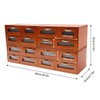 ILWorkTLs 16 Drawers Wooden Storage Box,Desktop Storage Cabinet with Handles,Stackable