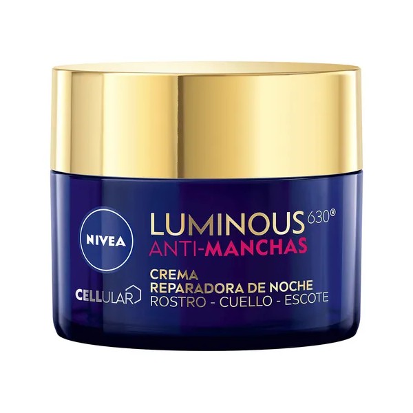 Nivea Luminous Crema Facial de Noche con Ácido Hialurónico, Todo