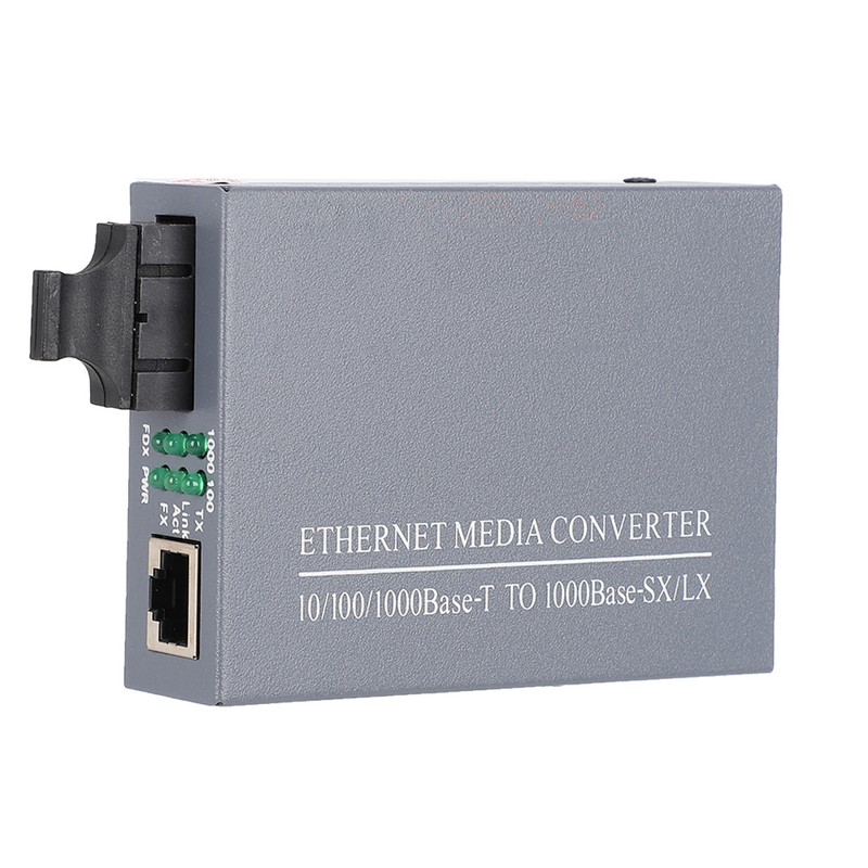 Fiber Optic Media Transceiver Ethernet Gigabit Single Mode Converter