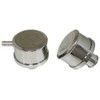 Compatible/Replacement for Chevy/Ford/Mopar Chrome Billet Aluminum Breather Set w/PCV - Flamed