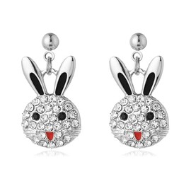 CSIYANJRY99 Cute Easter Earrings for Women Rabbit Earrings (silver 1)