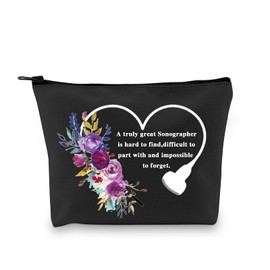 G2TUP Sonography Tech Sonographer - Bolsa de cosméticos para ecografía, diseño de ecografía, color negro, Sonography-Black - Neceser para maquillaje, color negro,