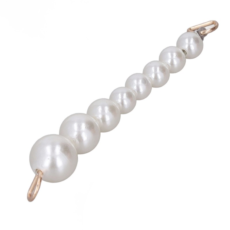 10Pcs Pearl Shoe Chains Polished ABS Resin Metal Buckle Widely