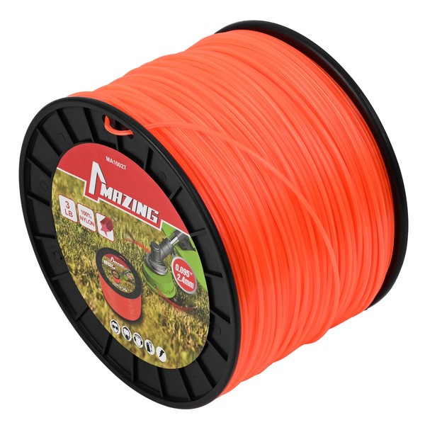 MAZING String Trimmer Line, 0.095 Inch-2.4mm Pentagonal Cutting Weed Eater