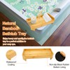Hot Tub Tray with Anti-Slip Backing,Bamboo Luxury Square Bathtub Countertop