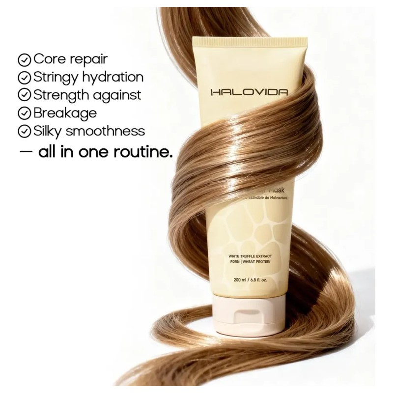 Mascarilla Capilar Halovida Silk Mallow Con Aceite De Oliva