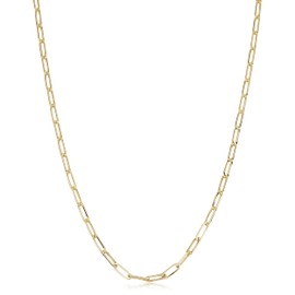 Au Naturale 10k Yellow Gold Paperclip Link Chain Necklace (2.5 mm, 18 inch)