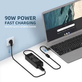 90W Laptop Charging Cable for HP 240 250 255 Probook 430 440 450 455 Elitebook 840 850 G3 G4 G5 G6 G7 G8 710412-001 Stream Pavilion X360 Folio 1020 1020 10 40 G1Envy Touchsmar Power Supply Charger 4.5