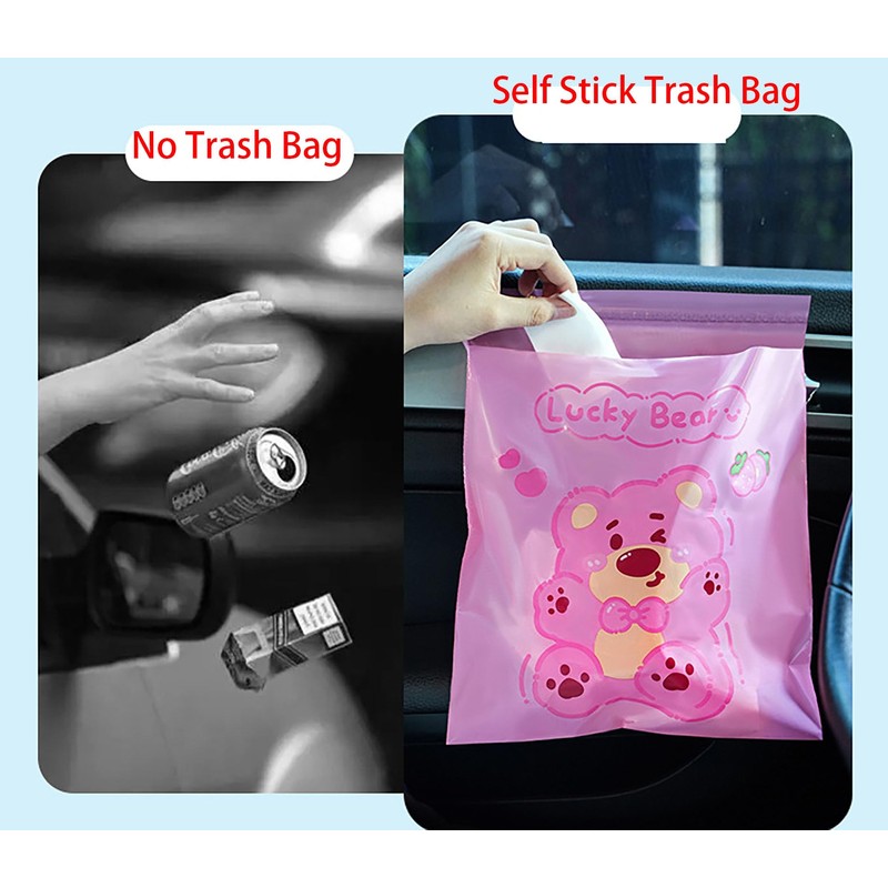 Thickened Self-adhesive Trash Bag, 50 Pcs 9.9 Inch x 10
