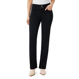 Angels Forever Young Women's Everflex Curvy Bootcut Mid-Rise Bling Jeans (Available in Plus Size), Black, 18 Plus