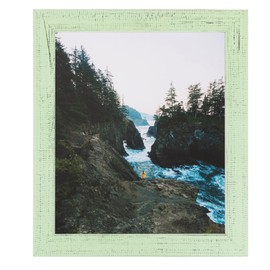 ArtToFrames 30x42 CM / 11.81x16.54 INCH Green A3 Picture Frame, This 1.50 Inch Custom Wood Poster Frame is Pale Green - Comes with Regular Glass and Corrugated Backing