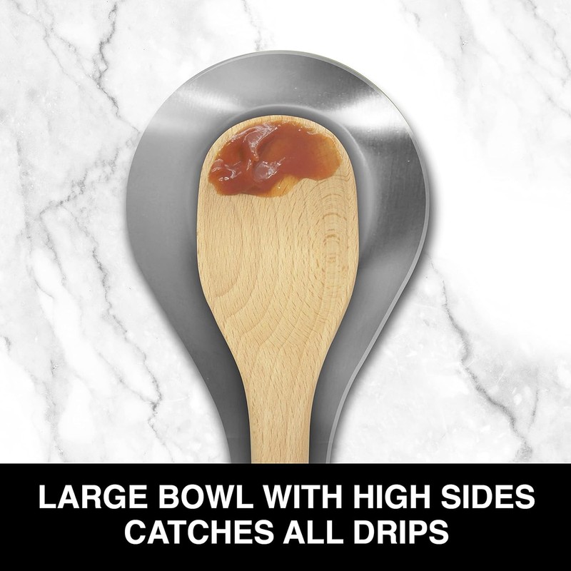 Oggi Descanso de acero para cuchara, Stainless, 8.25 inch by