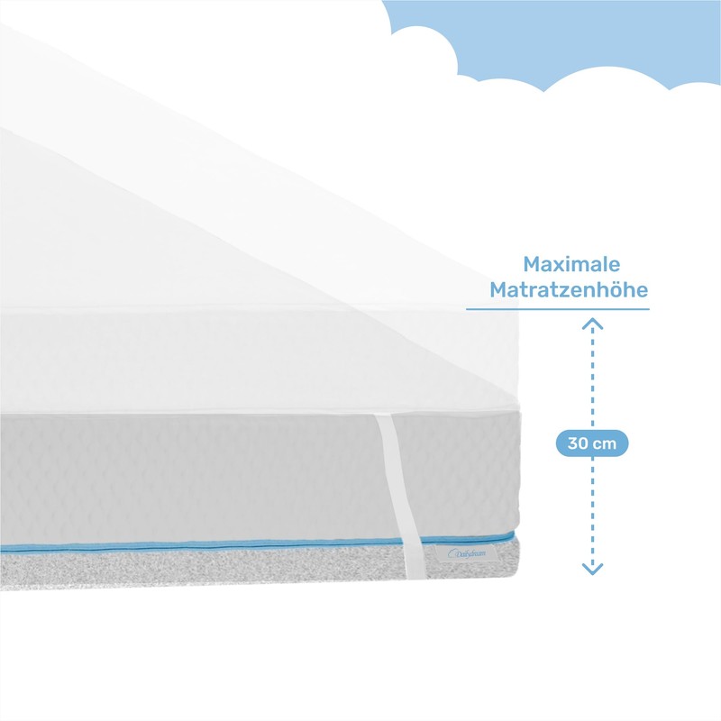 Dailydream Waterproof Mattress Protector, Breathable, 180 x 200 cm, White