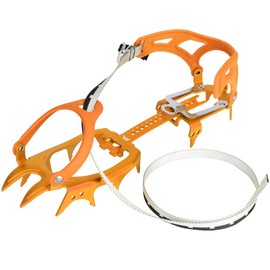 Crampones de Hielo Tacos de 14 Dientes para Escalada en Nieve Al Aire Libre, Marco de Acero Al Manganeso, Varilla de Enlace Ajustable, para Escalada en Hielo y Senderismo en