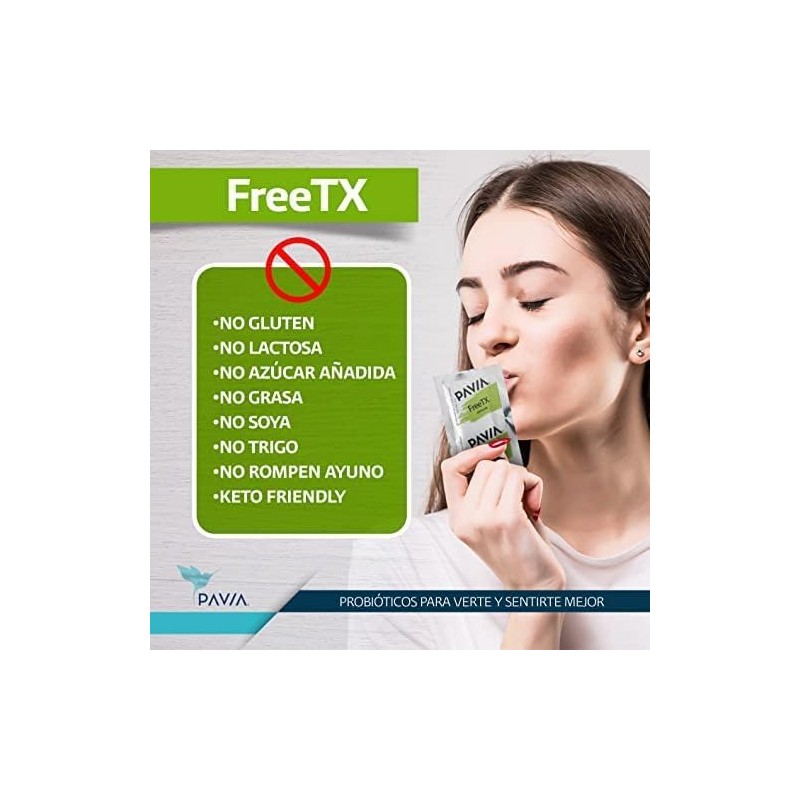 Probióticos Vivos FreeTX en Biogel con Fibra y Prebióticos Apoyo