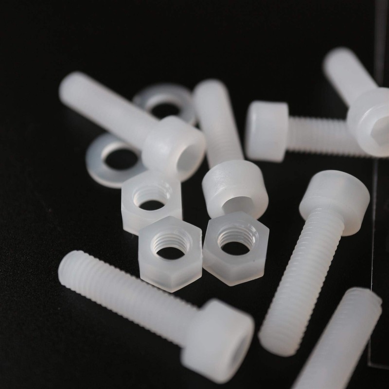 10x PVDF socket head, hex head, plastic machine screws, M5