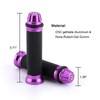 7/8' Motorcycle Handlebar Grips, CNC Aluminum Universal Anti Slip Rubber