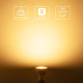 Belns Melns GU10 LED Bulb, LED GU10 Warm White, 3 W (Replaces 35 W), Pack of 10