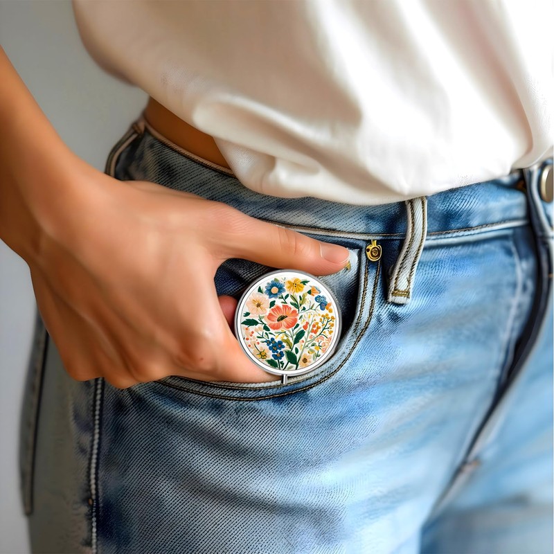 Pill Box-3 Compartment Small Pill Case for Purse & Pocket