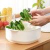 Fruits Vegetables Washing Basket Double Layer Quick Water Drainage Kitchen