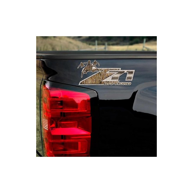Aftershockit Duck Hunting Shadow Grass 4x4 Decal Set for Z71