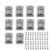 dophee 10Pcs Silver Box Latch Hasp, Mini Decorative Hasps Buckles